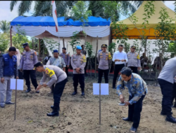 Kapolres Nagan Raya Hadiri Acara Launching Penanaman Serentak Pekarangan Pangan Bergizi Di Desa Ujong Sikuneng