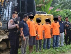 Polisi Tangkap 5 Pelaku Penambangan Ilegal di Nagan Raya