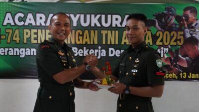 Penerangan Kodam IM Gelar Syukuran HUT Ke-74 Penerangan TNI AD