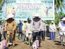 Dukungan Swasembada Pangan, Polres Lhokseumawe Gelar Penanaman Jagung Serentak Satu Juta Hektar