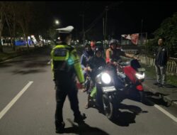 Polres Nagan Raya Laksanakan Razia Antisipas Guantibmas Di Jalan Nasional Meulaboh-Tapak Tuan