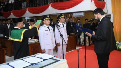 Muzakir Manaf Lantik Safwandi-Muslem Sebagai Bupati dan Wakil Bupati Aceh Jaya, Tekankan Pembangunan dan Sukseskan PORA XV