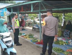 Cegah Gangguan Kamtibmas, Polsek Kluet Timur Gelar Patroli Dialogis di Pasar Tradisional
